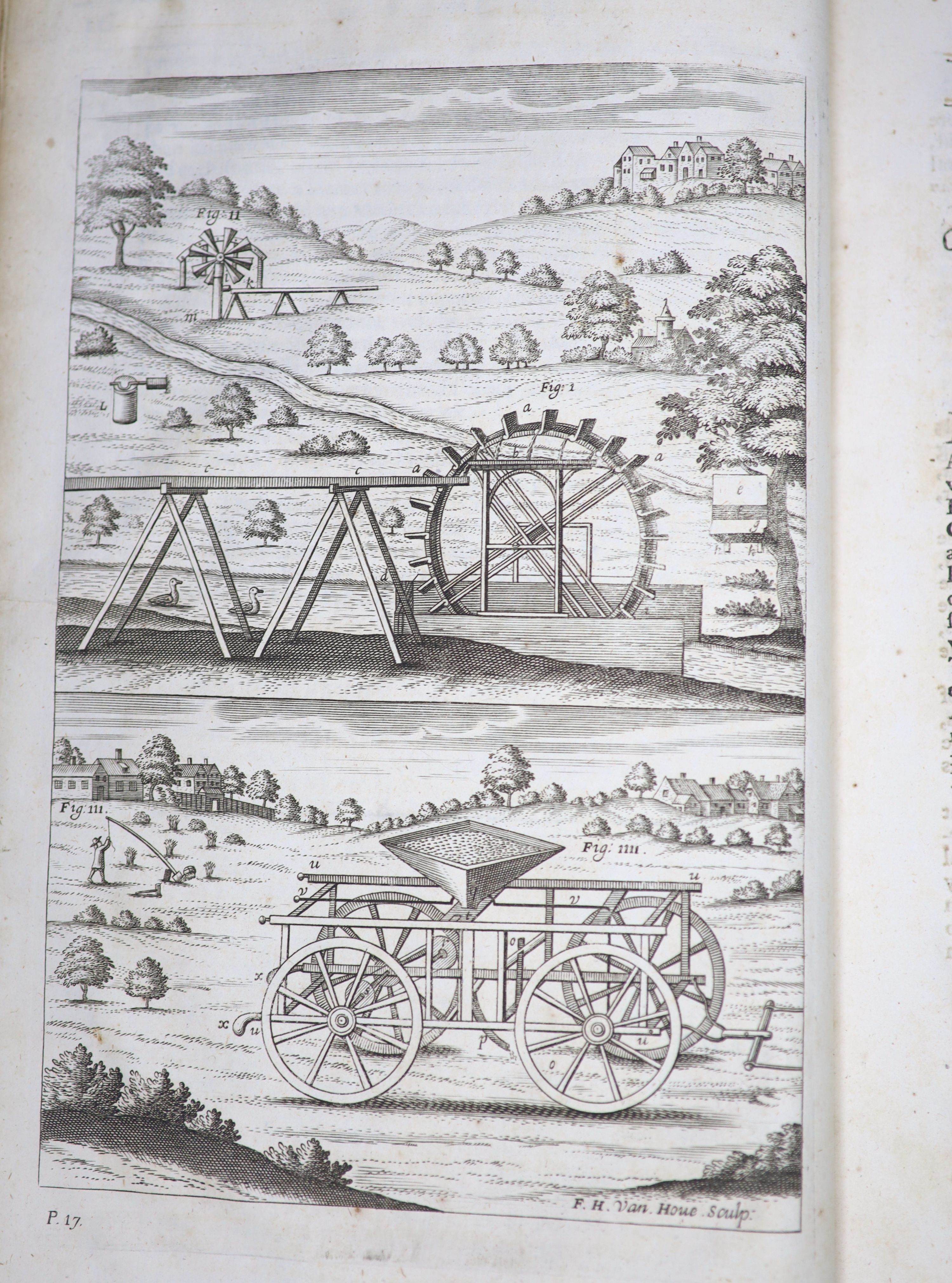 Worlridge, John - Systema Agriculturae, the Mystery of Husbandry Discovered, 4th edition, small folio, contemporary calf, with engraved frontis and 1 plate, bookplate of Sir Thomas Bland, Kippax Park, Yorkshire, Thomas D